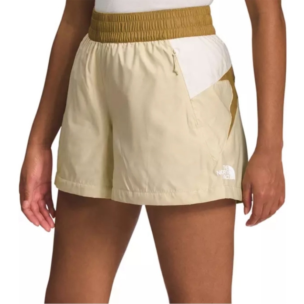 The North Face TNF X Short Womens Small Relaxed Fit Gravel Garden White Windwall